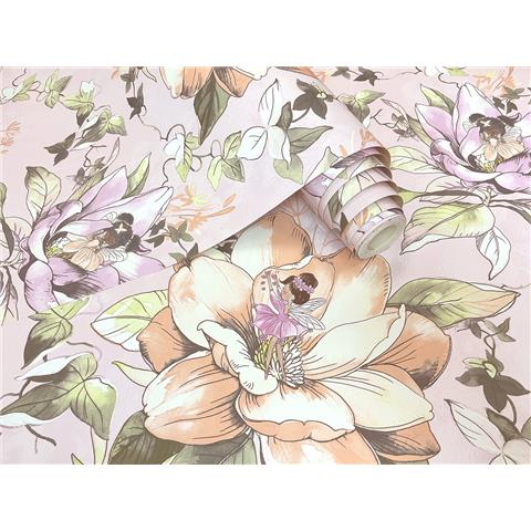 Dreamcatcher Floral Fairies Wallpaper 13211 Pink