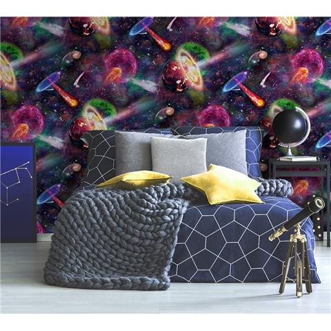 Dreamcatcher Nebula Wallpaper 13230 Multi Coloured