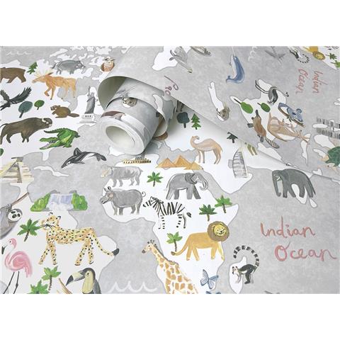 Dreamcatcher Wallpaper Around the World 13252 Grey