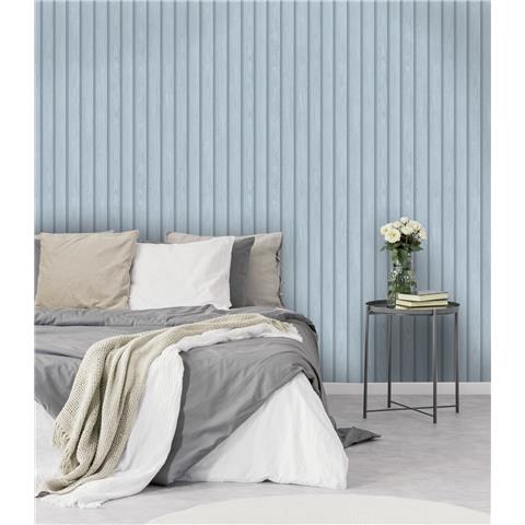 Holden Statement Wood Slat Wallpaper 13302 Blue