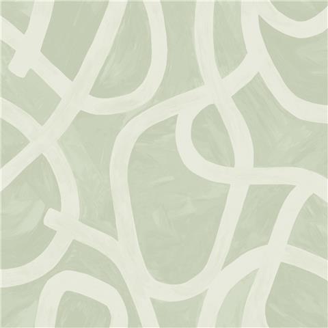 Holden Decor Wallpaper Linear Swirl 13461 Sage