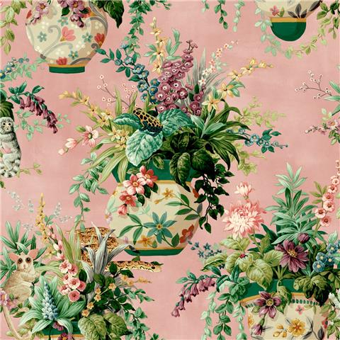 Holden Decor Wallpaper Floral Vase 13481 Pink