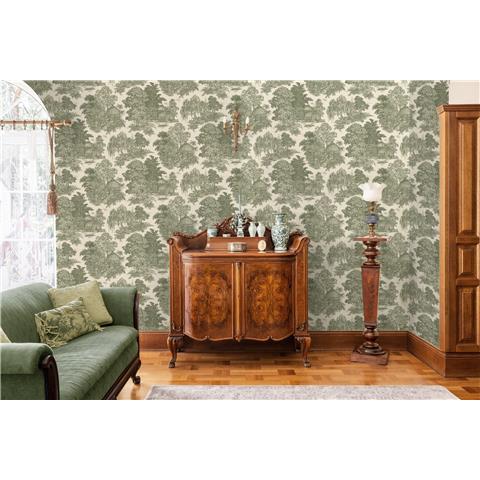 Holden Statement Wallpaper Osterley Toile 13950 Green