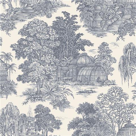 Holden Statement Wallpaper Osterley Toile 13951 Blue