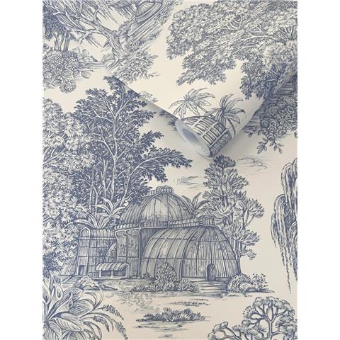 Holden Statement Wallpaper Osterley Toile 13951 Blue