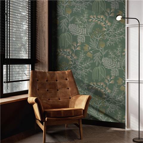 Super Fresco Easy Richmond Wallpaper 140059 Forest Green