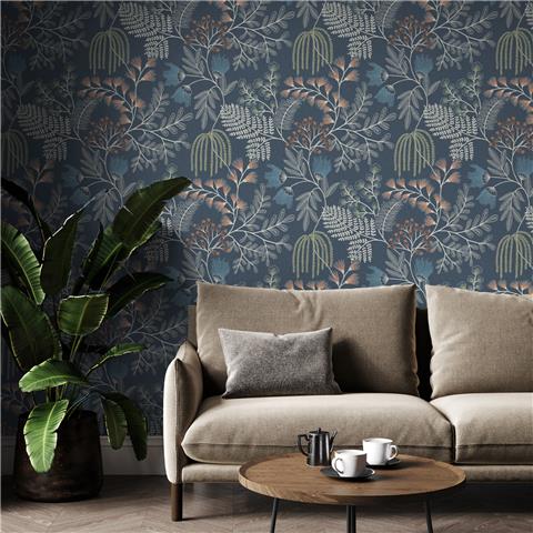 Super Fresco Easy Richmond Wallpaper 140060 Navy