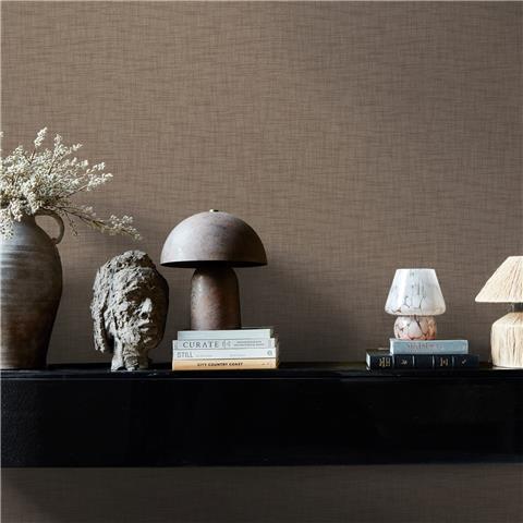 Graham & Brown x Abigail Ahern Wallpaper Weathered linen 140081 Cocoa