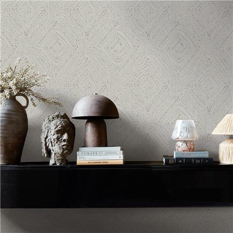 Graham & Brown x Abigail Ahern Wallpaper Artisan Weave 140086 Cream