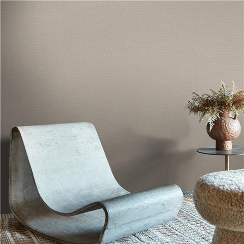 Graham & Brown x Abigail Ahern Wallpaper Herringbone Weave 140088 pebble