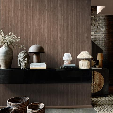 Graham & Brown x Abigail Ahern Wallpaper Fibre stripe 140099 sable