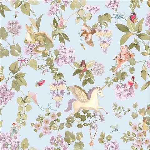 Kids Wallpaper Away with the fairies 14022 Sky Blue