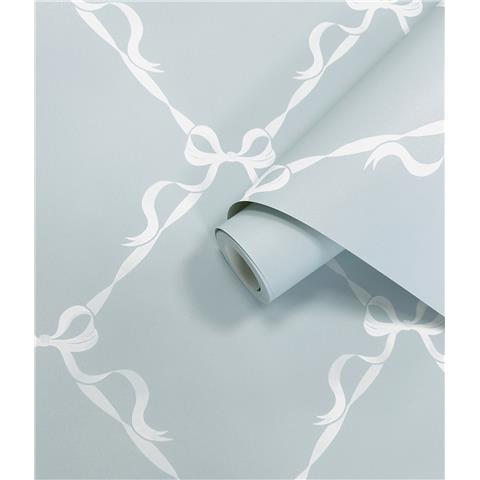Kids Wallpaper Tied with a Bow 14030 Sky Blue