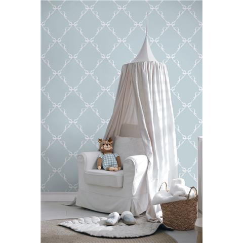 Kids Wallpaper Tied with a Bow 14030 Sky Blue