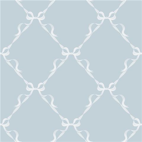 Kids Wallpaper Tied with a Bow 14030 Sky Blue