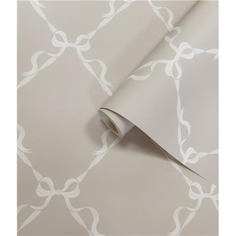 Kids Wallpaper Tied with a Bow 14031 warm grey