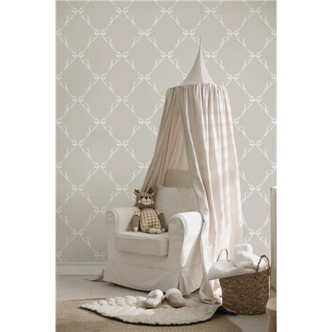 Kids Wallpaper Tied with a Bow 14031 warm grey