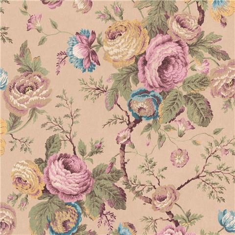 Laura Ashley Wallpaper Uffington Roses 140323 Plaster Pink