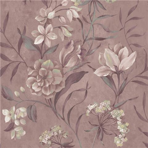 Laura Ashley Wallpaper Blairmore Floral 140325 Grape