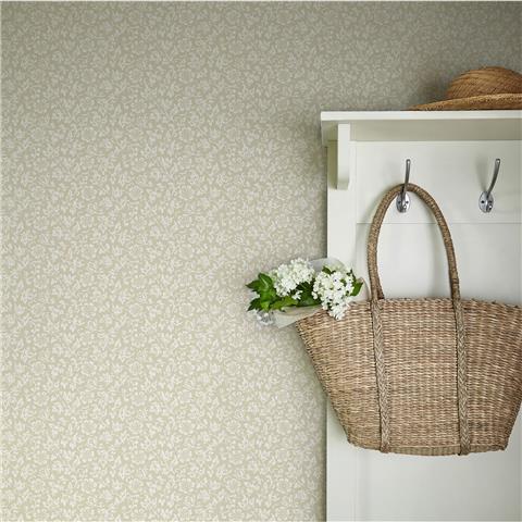 Laura Ashley Wallpaper Sweet Alyssum 140327 Twine Natural