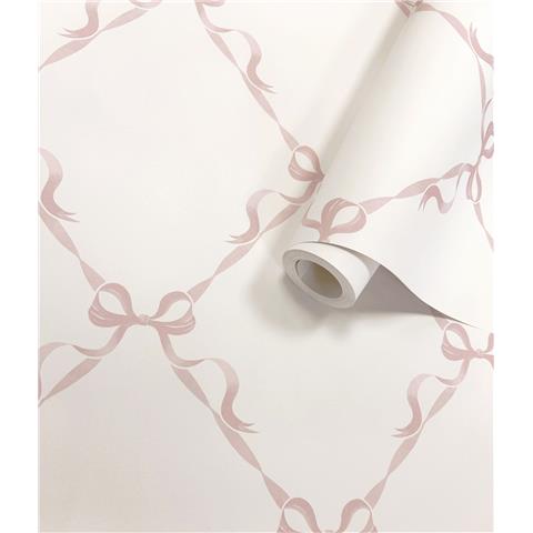 Kids Wallpaper Tied with a Bow 14032 Pink/Cream
