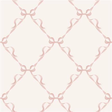Kids Wallpaper Tied with a Bow 14032 Pink/Cream