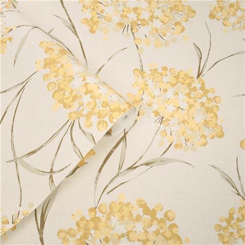 Laura Ashley Wallpaper Giselle 140330 Ochre