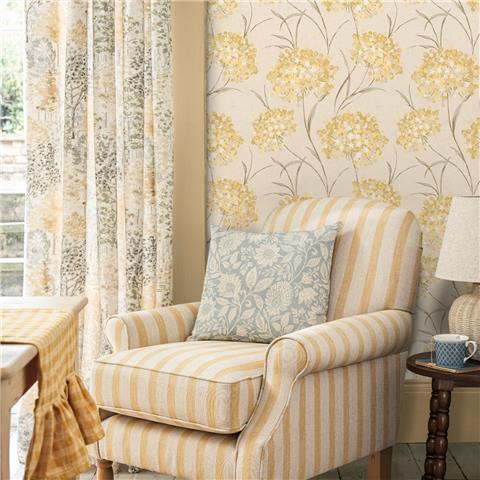 Laura Ashley Wallpaper Giselle 140330 Ochre