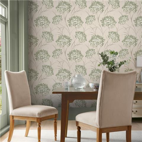 Laura Ashley Wallpaper Giselle 140331 Hedgerow