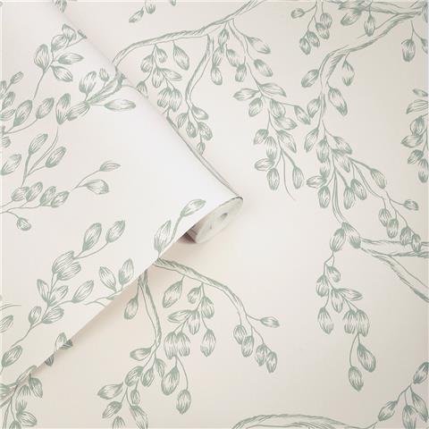 Laura Ashley Wallpaper Rainham Willow 140333 Sage
