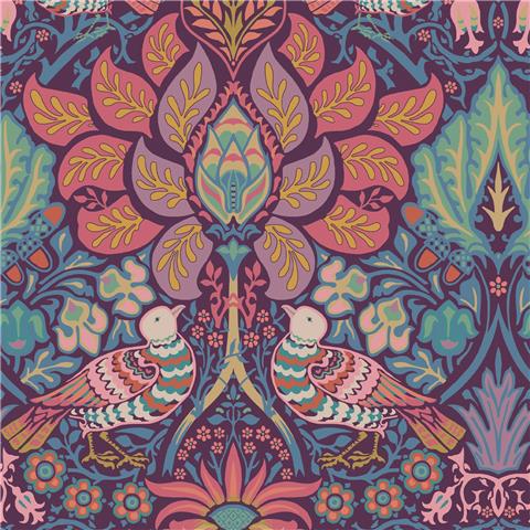 William Morris at Home Wallpaper Dove + Rose 140478 carnival