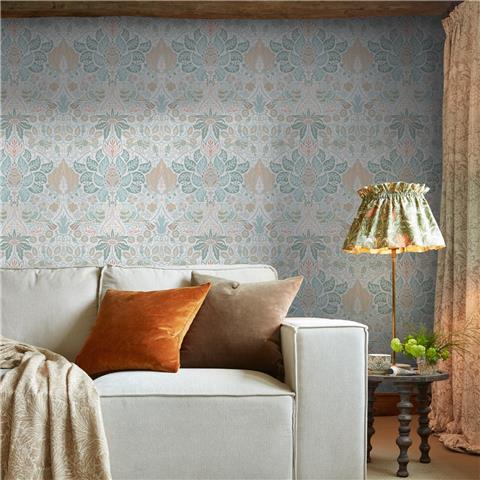 William Morris at Home Wallpaper Dove + Rose 140479 haze
