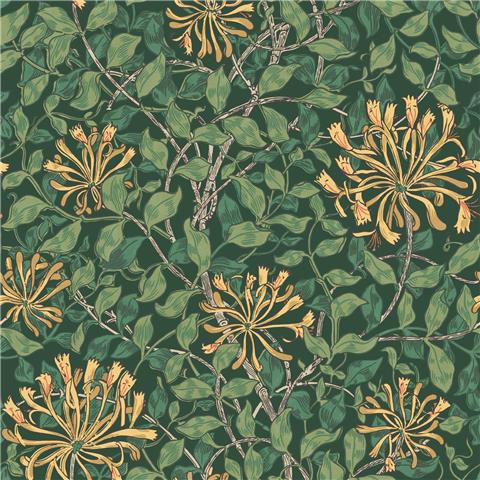 William Morris at Home Wallpaper Honeysuckle 140487 verde