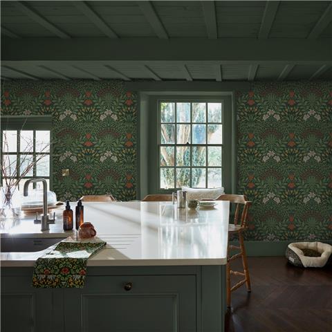 William Morris at Home Wallpaper Garden 140495 Moss green