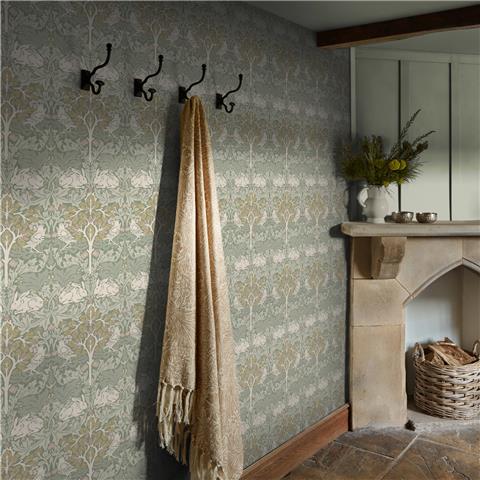 William Morris at Home Wallpaper Brother rabbit 140500 Sage