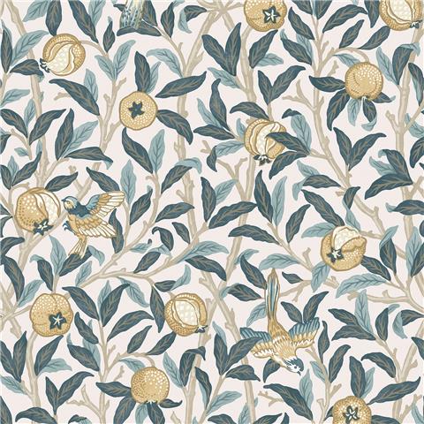 William Morris at Home Wallpaper Bird + Pomegranate 140501 Cloudy Blues