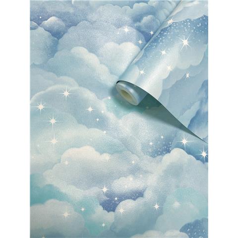 Kids Wallpaper Dreamland Clouds 14131 Aqua