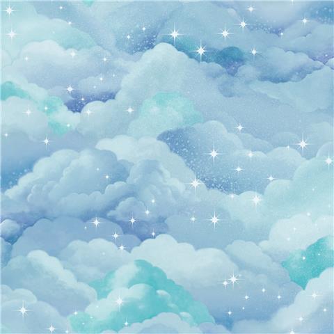 Kids Wallpaper Dreamland Clouds 14131 Aqua