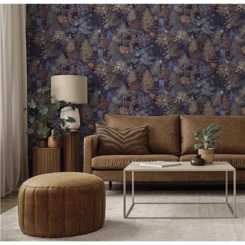 Holden Statement Symphony Wallpaper Midnight Woods 14152 Navy