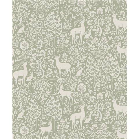 Holden Statement Symphony Wallpaper Deer Woods 14160 Sage