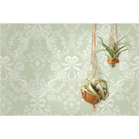 Holden Statement Symphony Wallpaper Bow Damask 14170 Sage