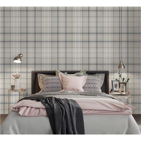 Holden Statement Symphony Wallpaper Kirkham Check 14183 Navy