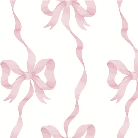 Cath Kidston Wallpaper Ribbon Bow 142048 Pink