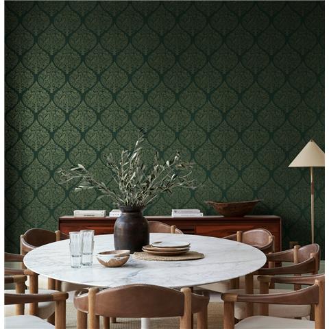 GRAHAM AND BROWN Allurium WALLPAPER Woodland Fable 142058 Emerald
