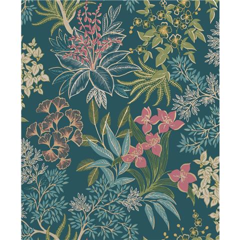 Holden Statement Symphony Wallpaper Full Bloom 14220 Teal