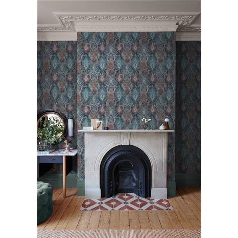 GRAHAM AND BROWN JAIPUR WALLPAPER COLLECTION Daraee Tapestry 142305 Blue