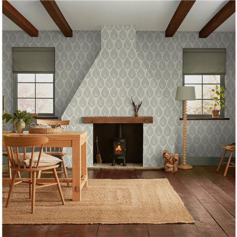 GRAHAM AND BROWN JAIPUR WALLPAPER COLLECTION Flame Leaf 142307 Neutral