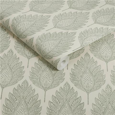GRAHAM AND BROWN JAIPUR WALLPAPER COLLECTION Flame Leaf 142307 Neutral
