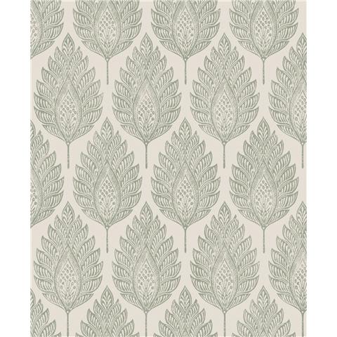 GRAHAM AND BROWN JAIPUR WALLPAPER COLLECTION Flame Leaf 142307 Neutral