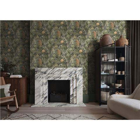 GRAHAM AND BROWN JAIPUR WALLPAPER COLLECTION Jungle Jamboree 142316 Sage